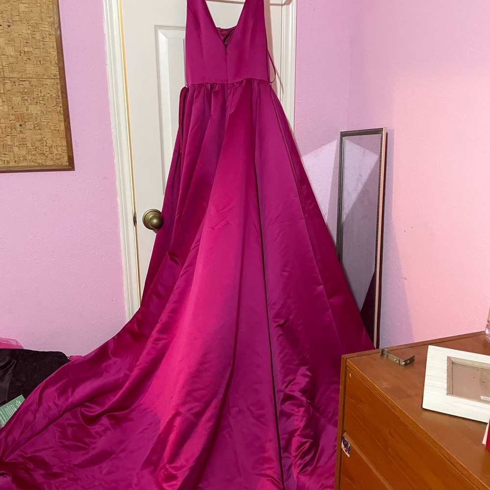 Pink pageant/prom dress.